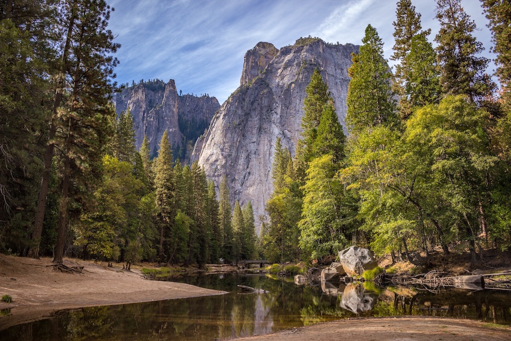 Landscape with mountains and a river